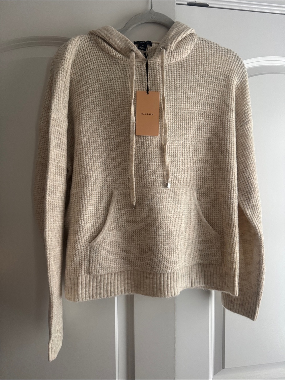 NWT Halogen waffle knit hoodie